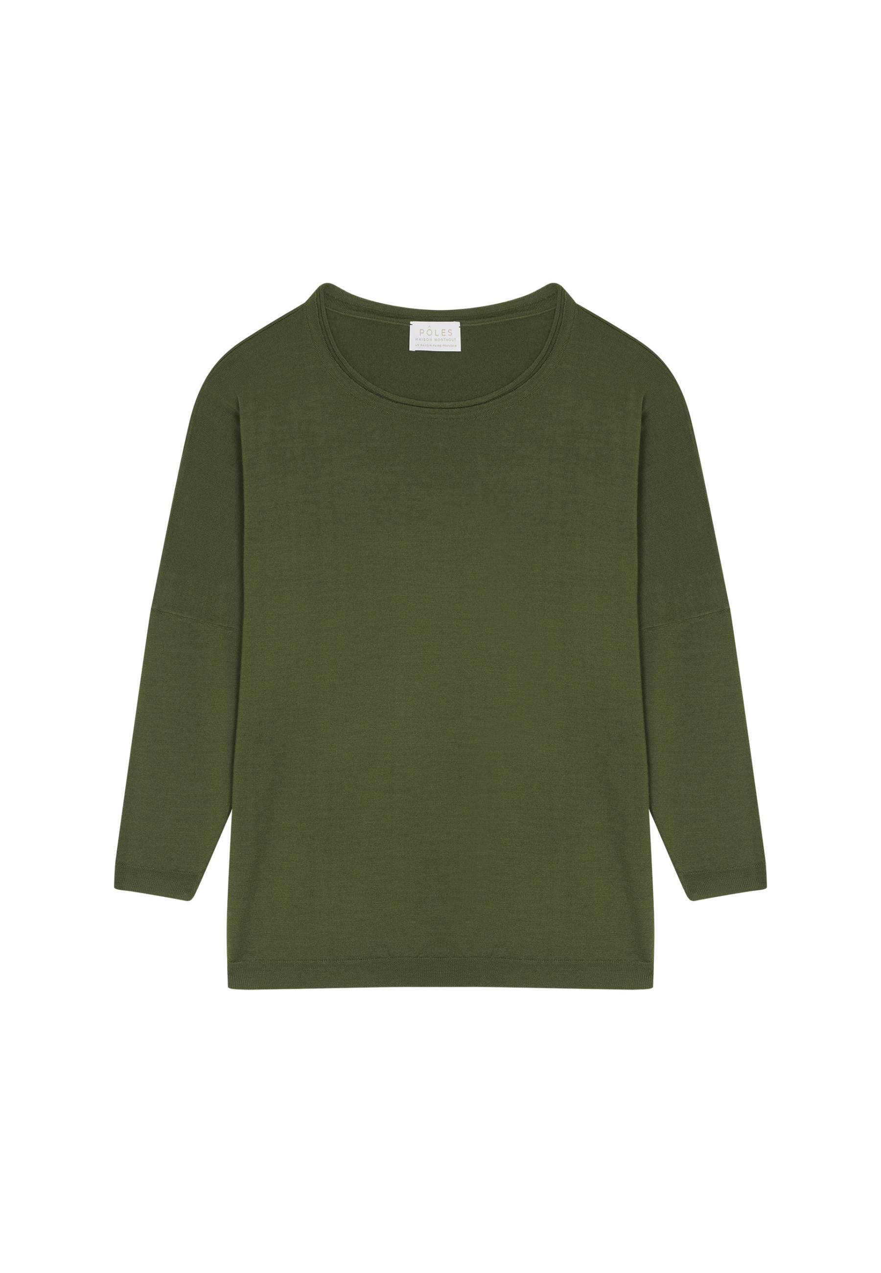 Pull ample col rond en laine mérinos - Azel 7801 ecru - 82 Ecru