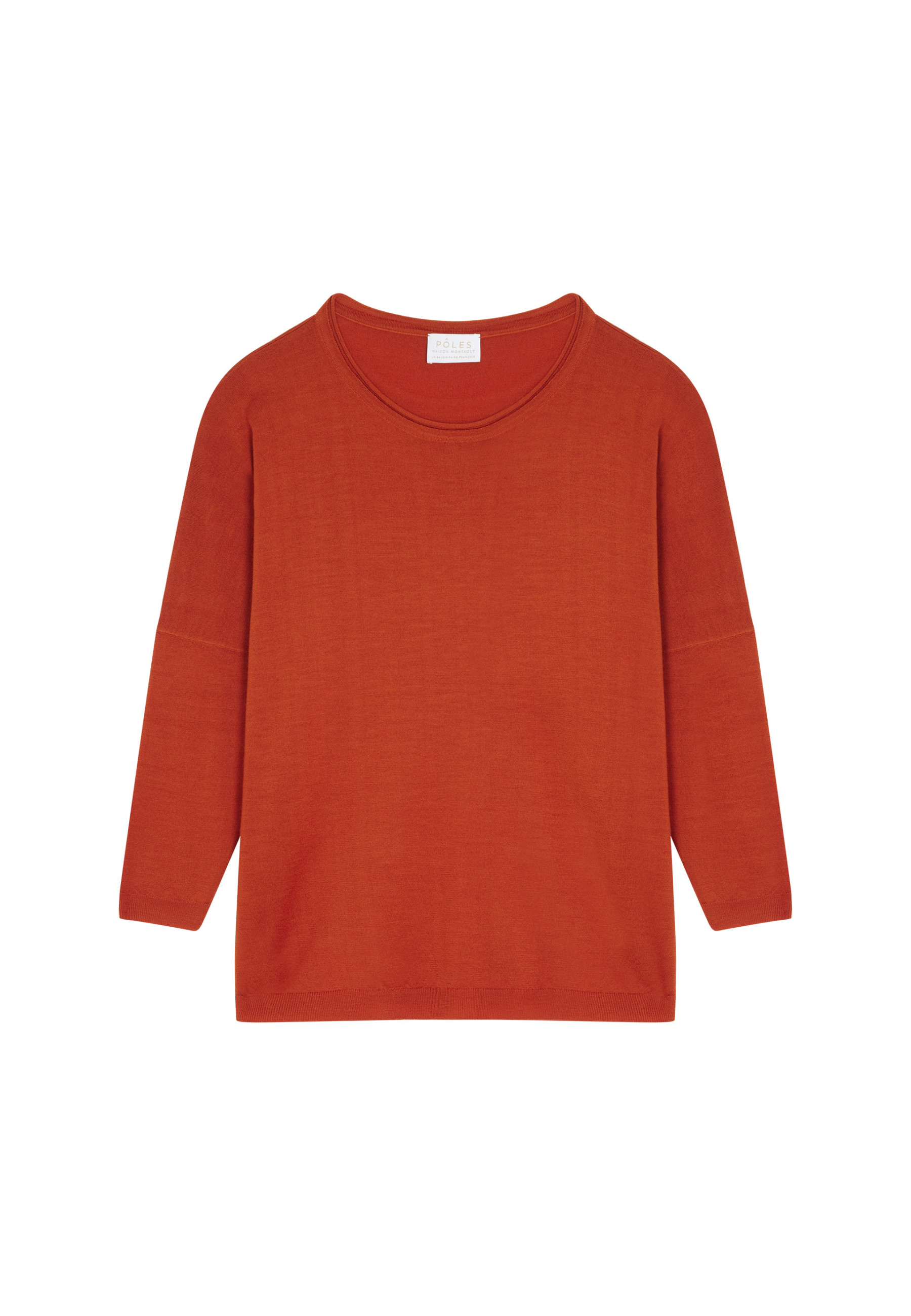 Pull ample col rond en laine mérinos - Azel 7801 ecru - 82 Ecru