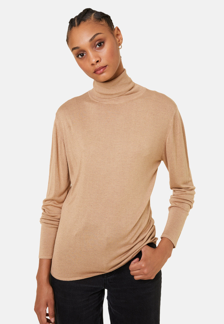 Bamboo cashmere turtleneck t-shirt - Aéris