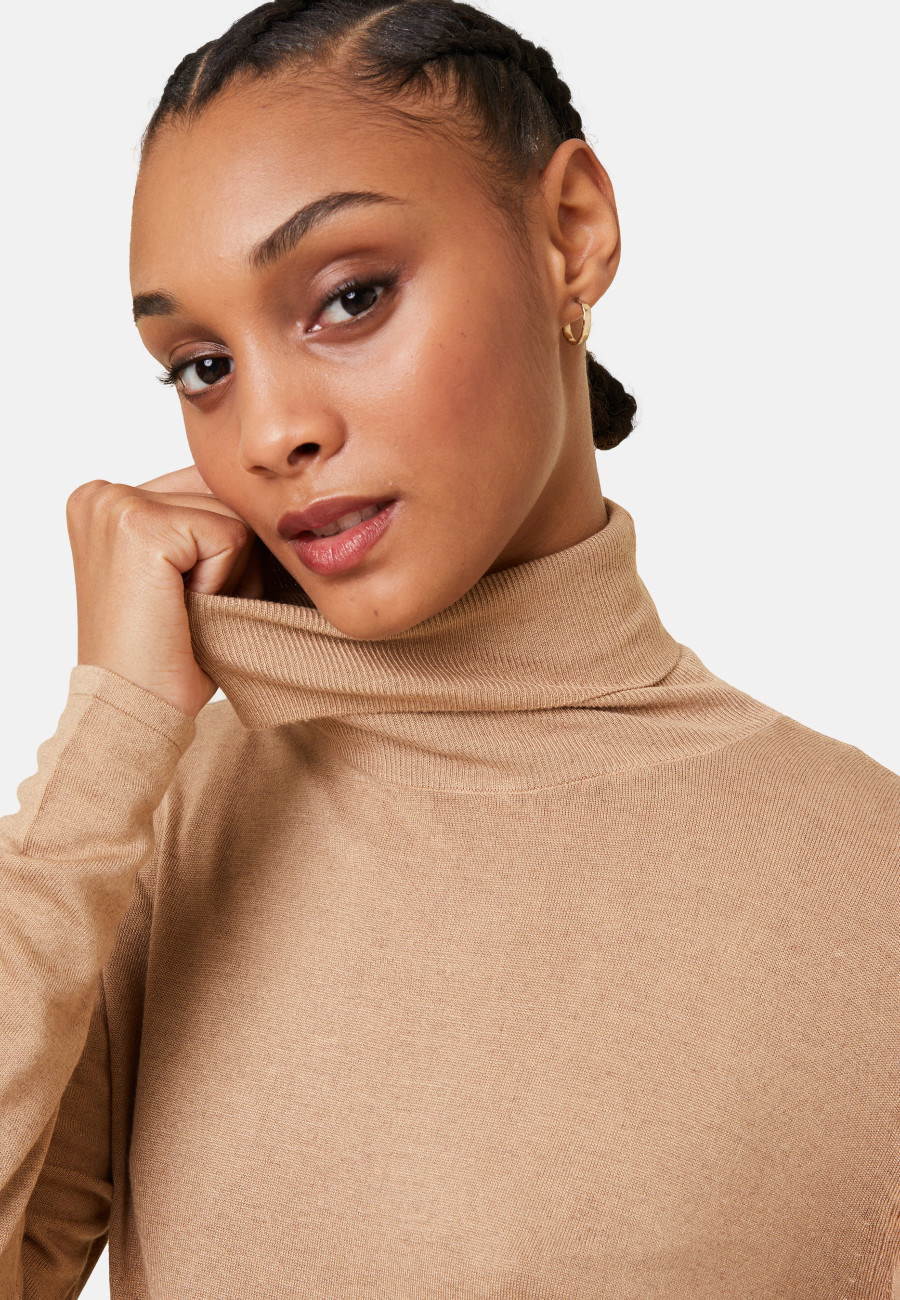Bamboo cashmere turtleneck t-shirt - Aéris