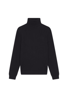 Turtleneck sweater with logo in merino wool - Enzo
