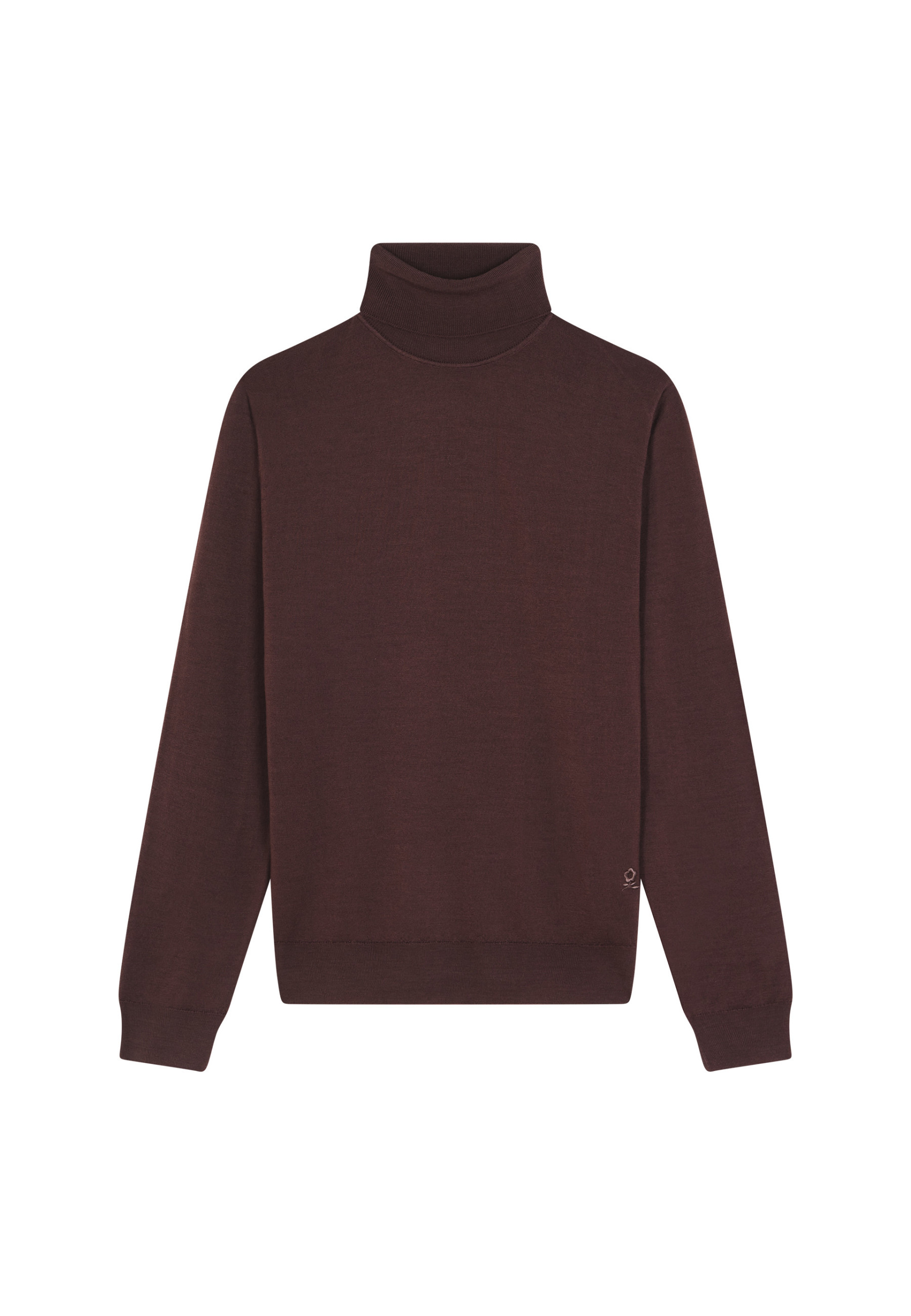 Pull col roulé avec logo en laine mérinos - Enzo