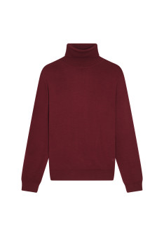 Turtleneck sweater with logo in merino wool - Enzo