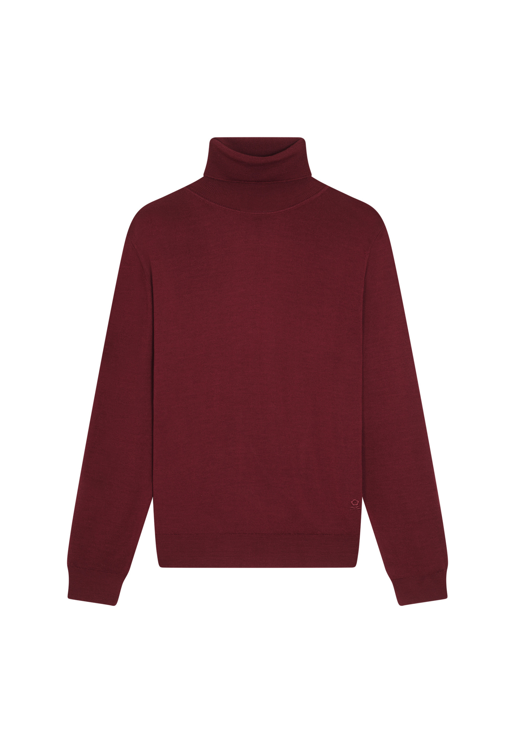 Pull col roulé avec logo en laine mérinos - Enzo