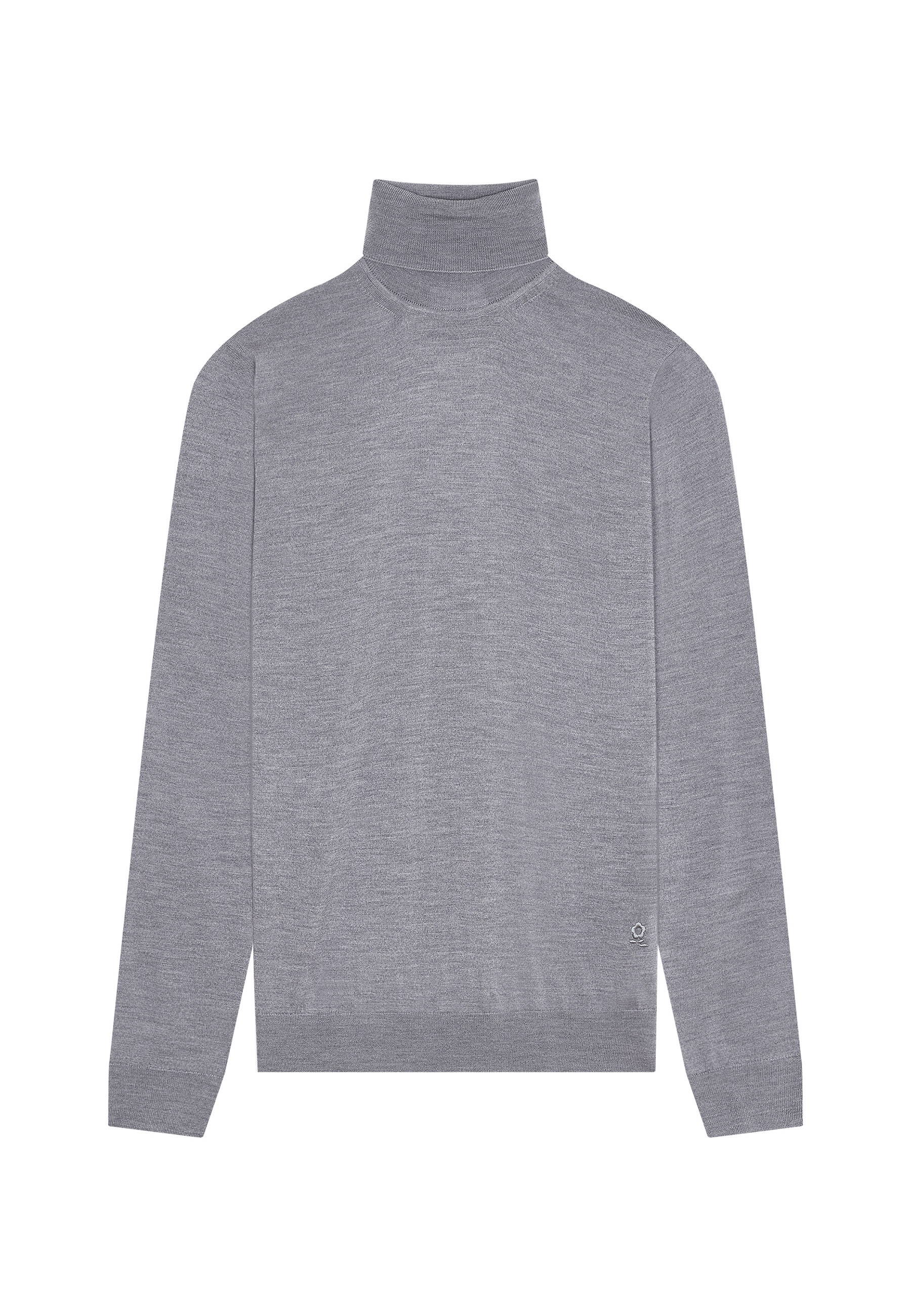 Pull col roulé avec logo en laine mérinos - Enzo