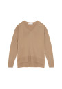 Merino wool V-neck sweater with slits - Aurora