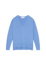 Pull col V à fentes en laine mérinos - Aurora 7882 prune - 18 Violet foncé