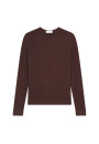 Pull col rond en laine mérinos finitions roulotées - Rythme 7860 soleil - 89 Moutarde