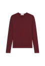 Pull col rond en laine mérinos finitions roulotées - Rythme 7860 soleil - 89 Moutarde