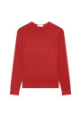 Pull col rond en laine mérinos finitions roulotées - Rythme 7860 soleil - 89 Moutarde