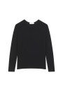 T-shirt boutonné en bambou cachemire col rond en maille fine - Aelia