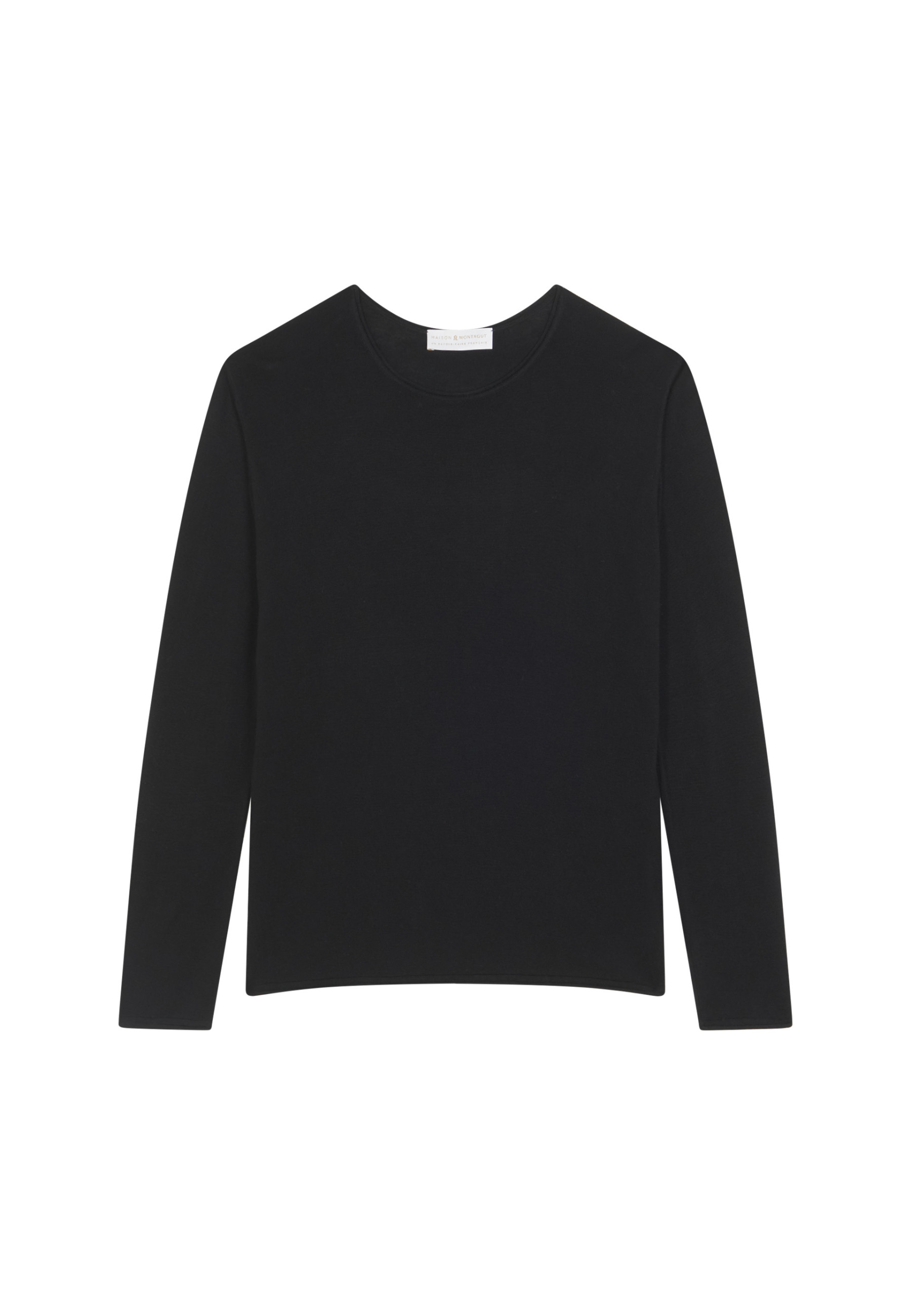 T-shirt boutonné en bambou cachemire col rond en maille fine - Aelia