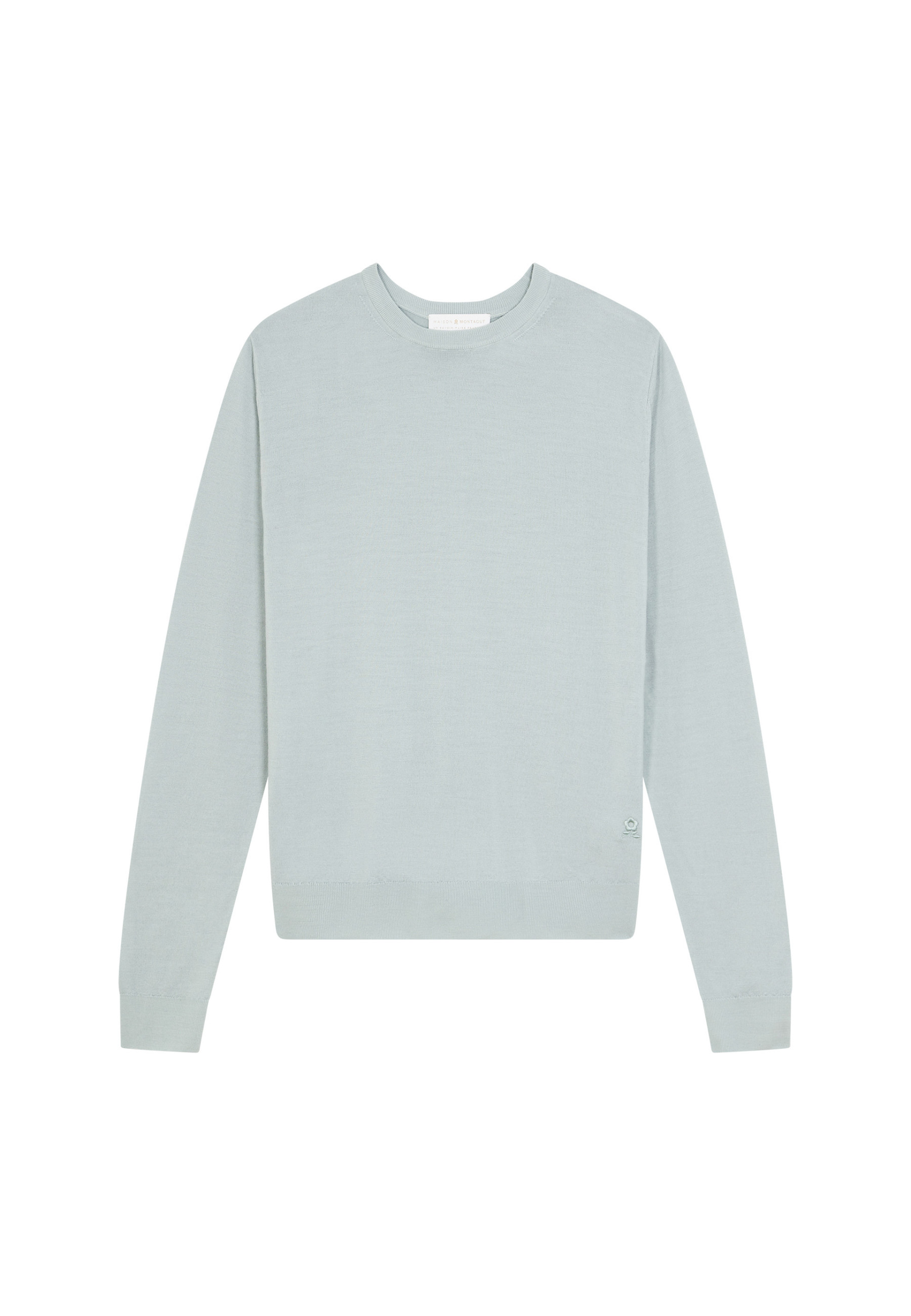 Crew neck sweater with logo in merino wool - Eddie