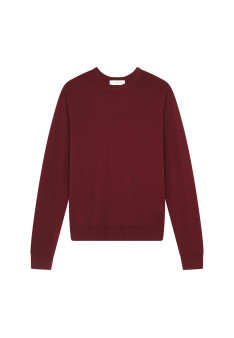 Crew neck sweater with logo in merino wool - Eddie