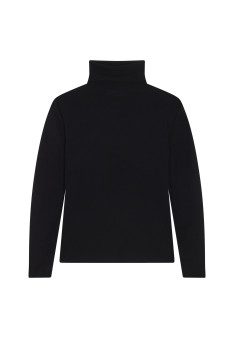 T-shirt col roulé en bambou cachemire fine maille - Aerio