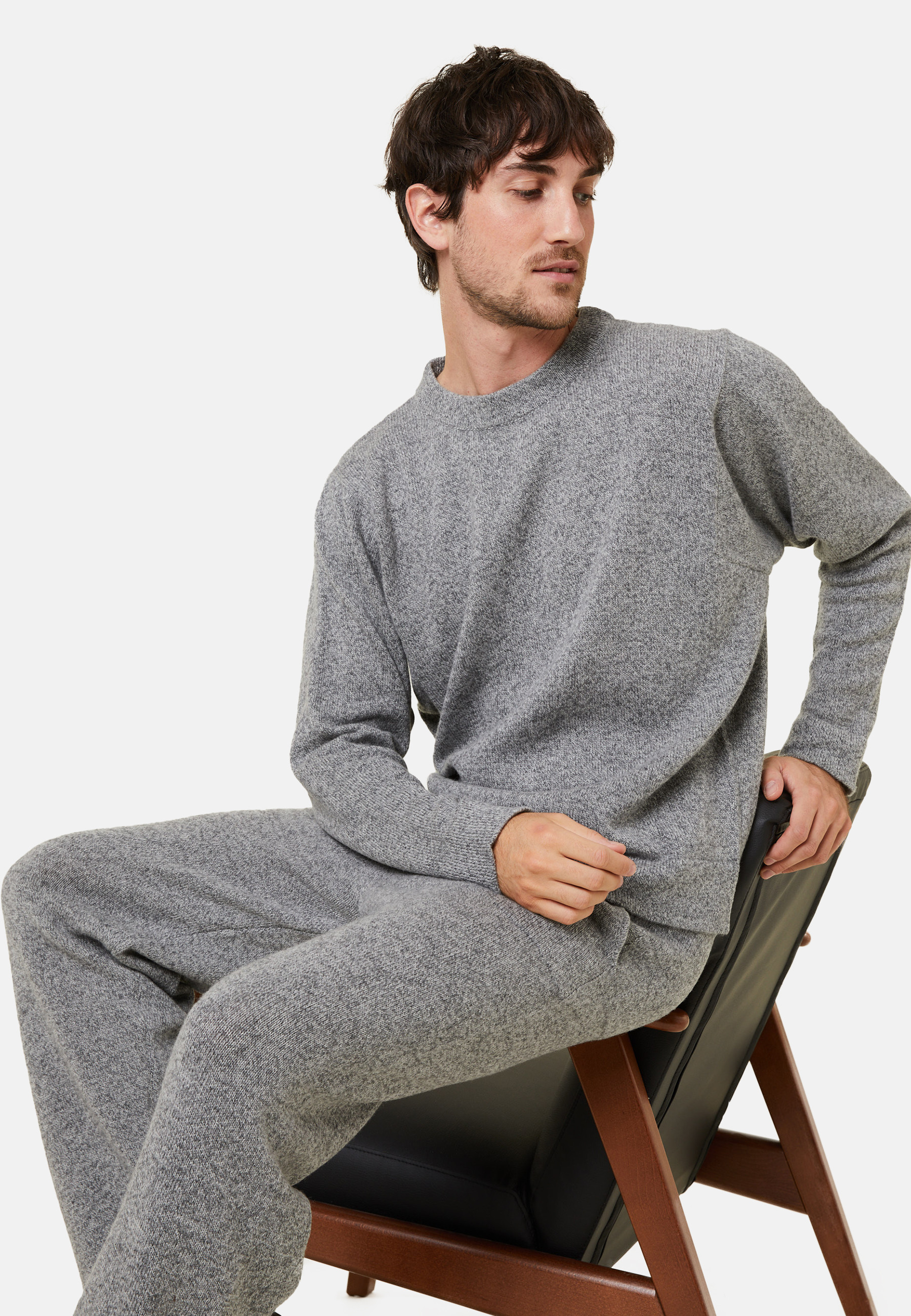 Pull col rond en laine et cachemire - Fado