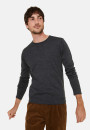 Round-neck merino wool sweater with rolled finishes - Rythme