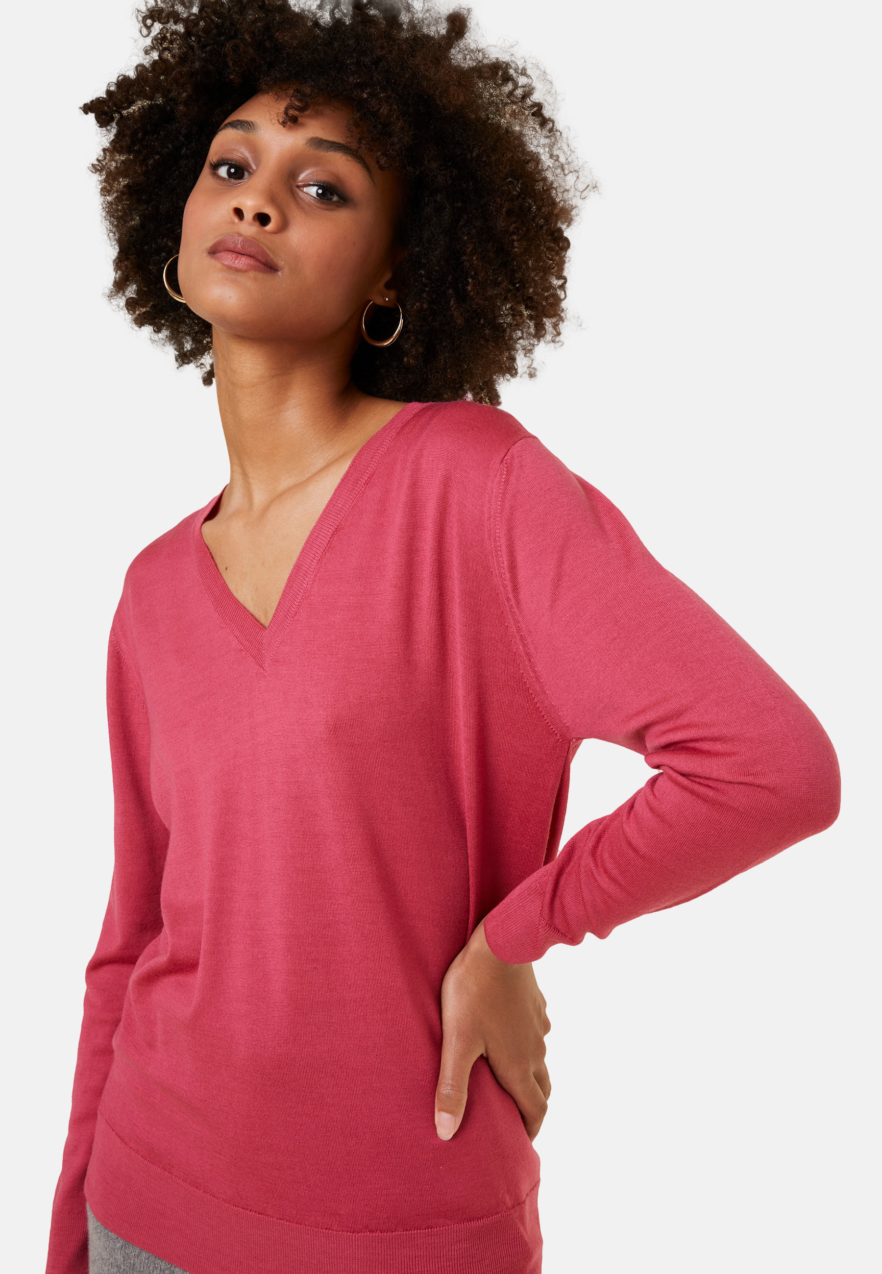 Pull col V en laine mérinos - Arya