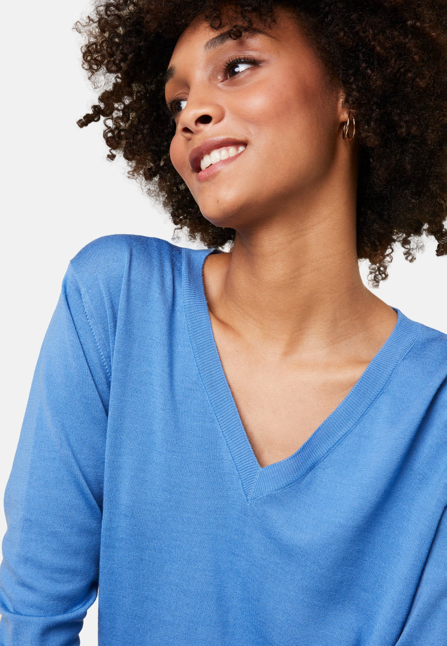 Merino wool V-neck sweater - Arya