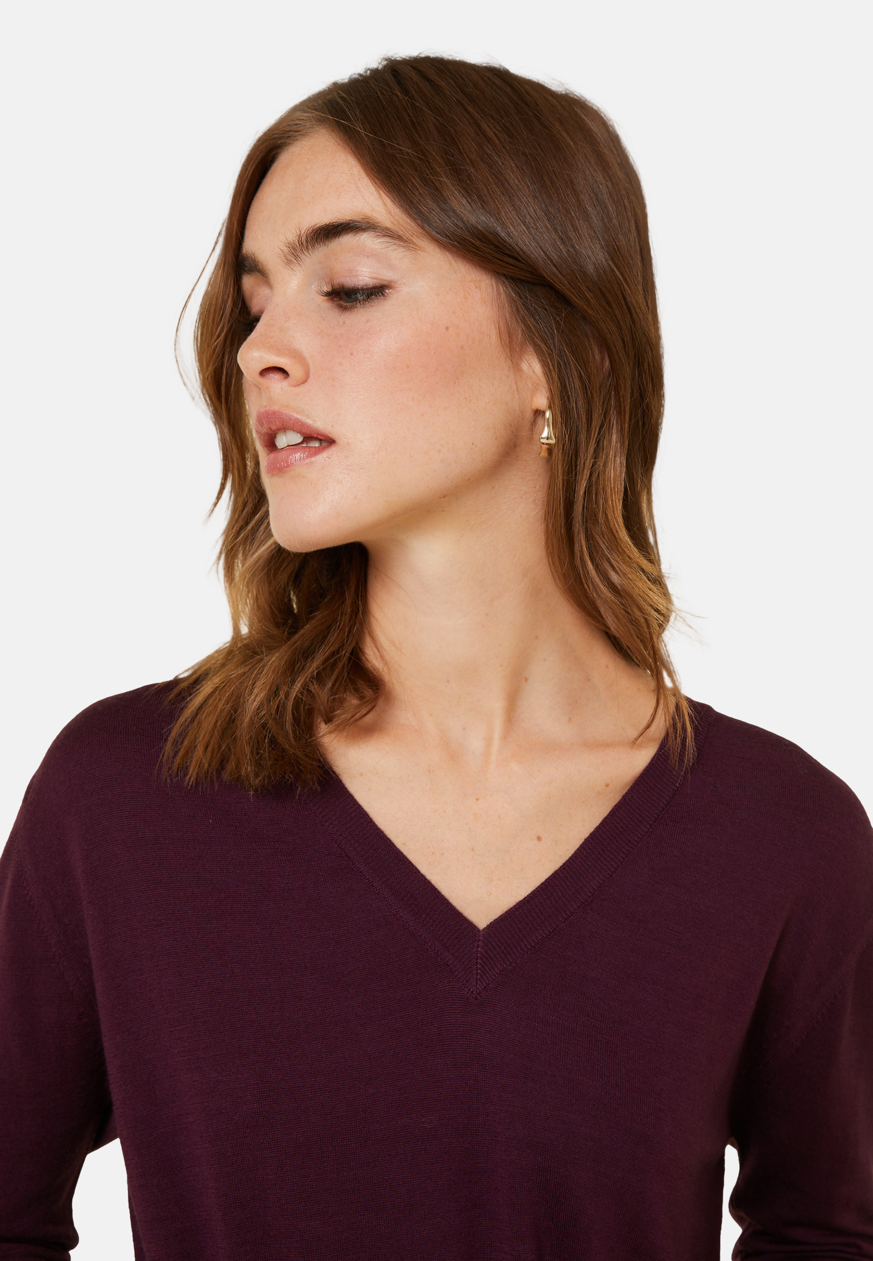 Pull col V en laine mérinos - Arya