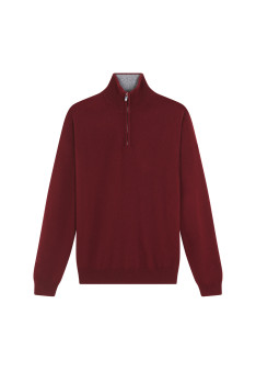 Cashmere sweater with trucker collar - Emile
