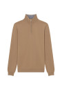 Pull col camionneur en cachemire - Emile 7914 cerise/volute - 51 Bordeaux