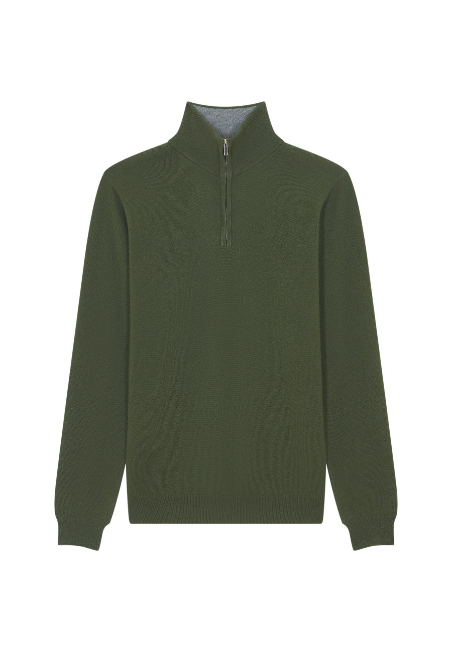 Cashmere sweater with trucker collar - Emile