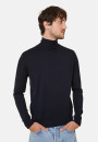 Pull col roulé avec logo en laine mérinos - Enzo