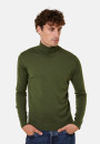 Pull col roulé avec logo en laine mérinos - Enzo