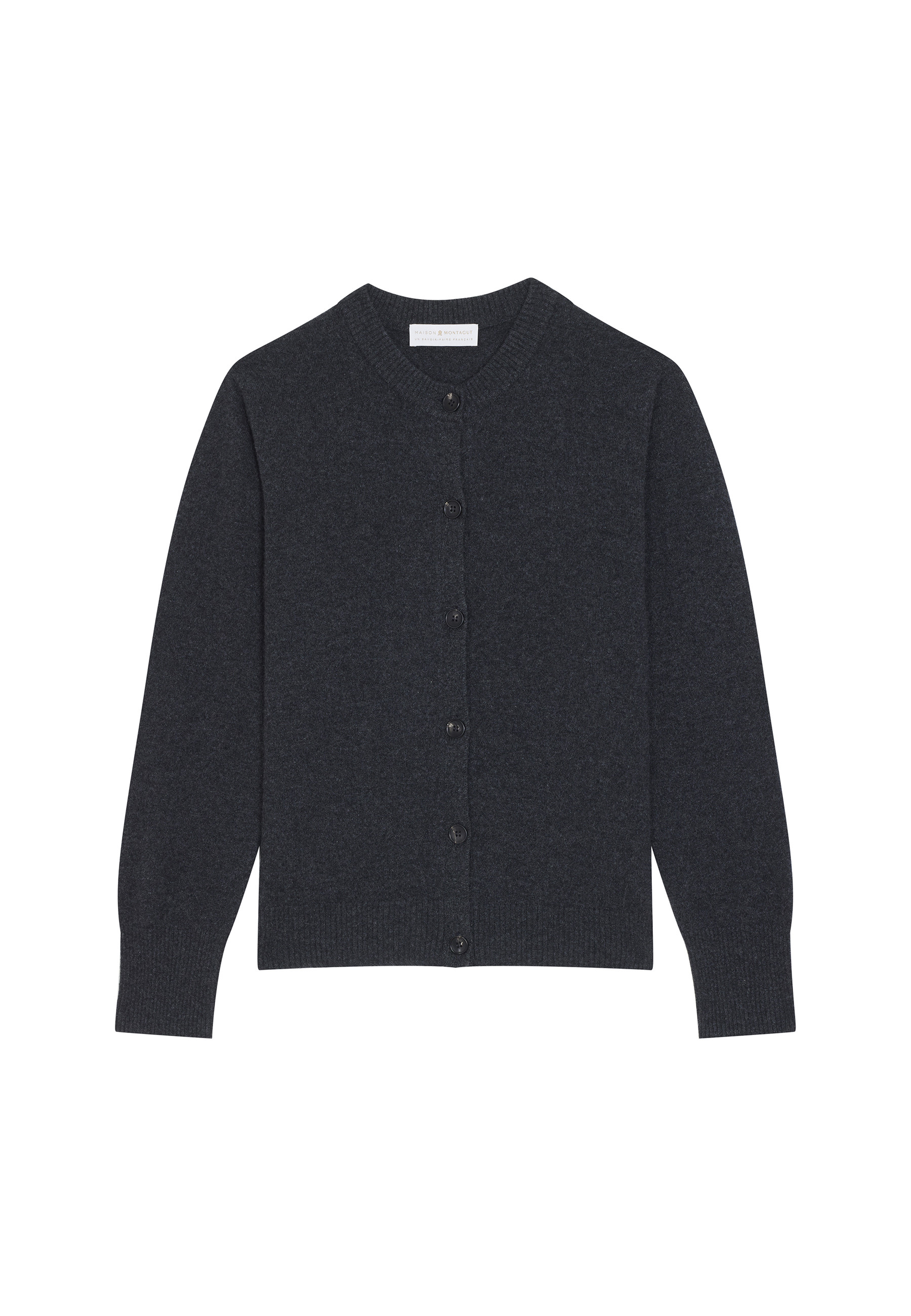 Cashmere round neck buttoned cardigan - Ari