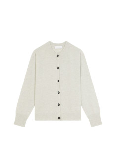 Cashmere round neck buttoned cardigan - Ari