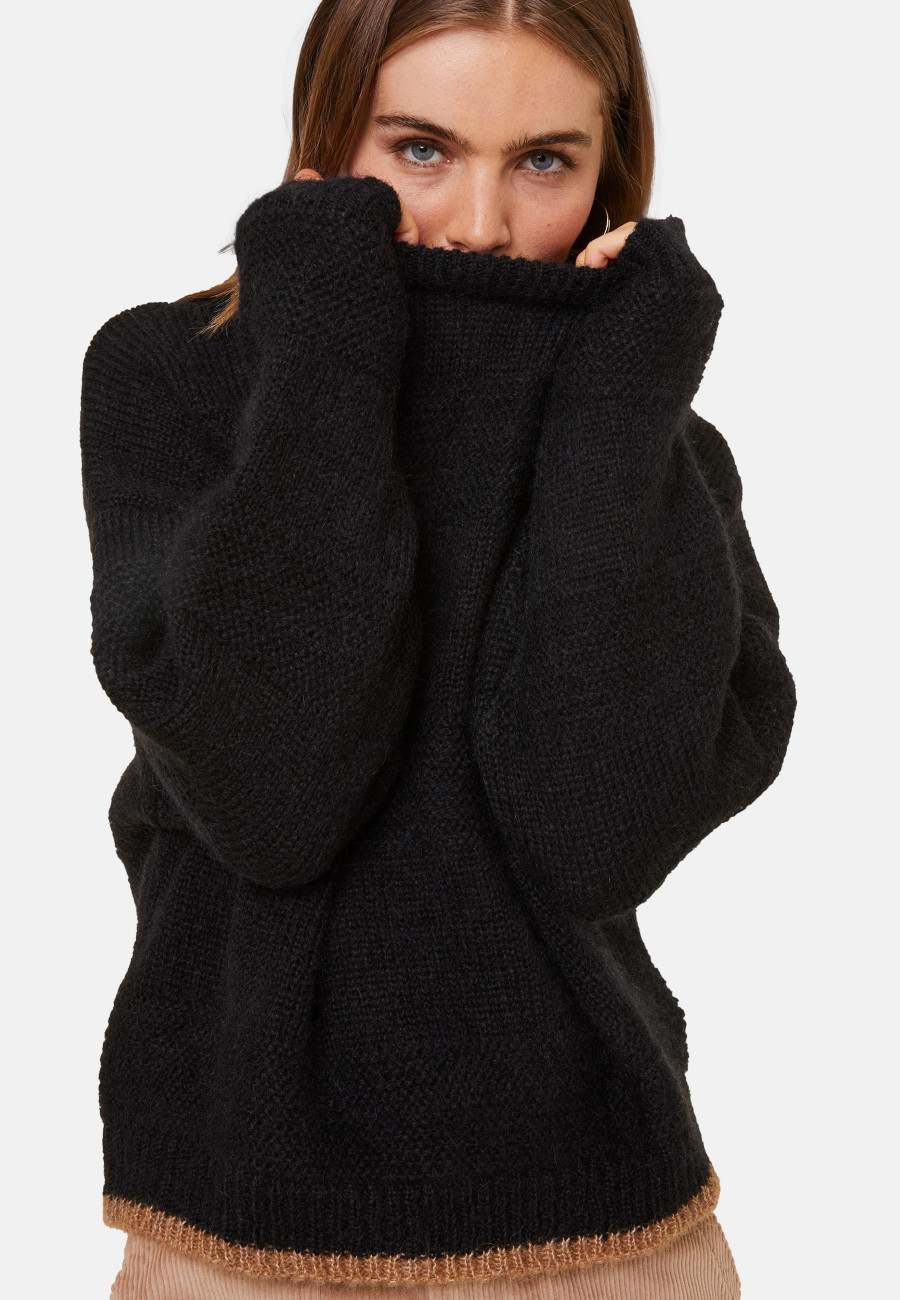 Loose two-tone mohair sweater - Gaby