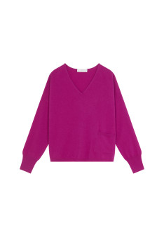 Pull court en cachemire avec poche - Balba