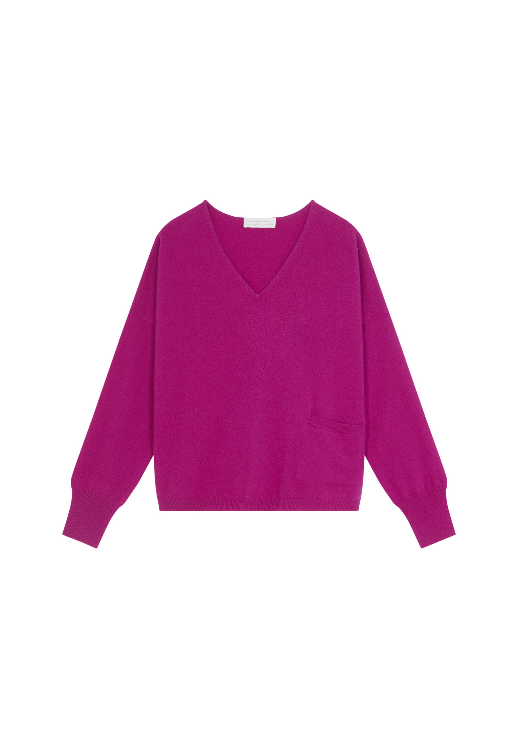 Short cashmere sweater with pocket - Balba