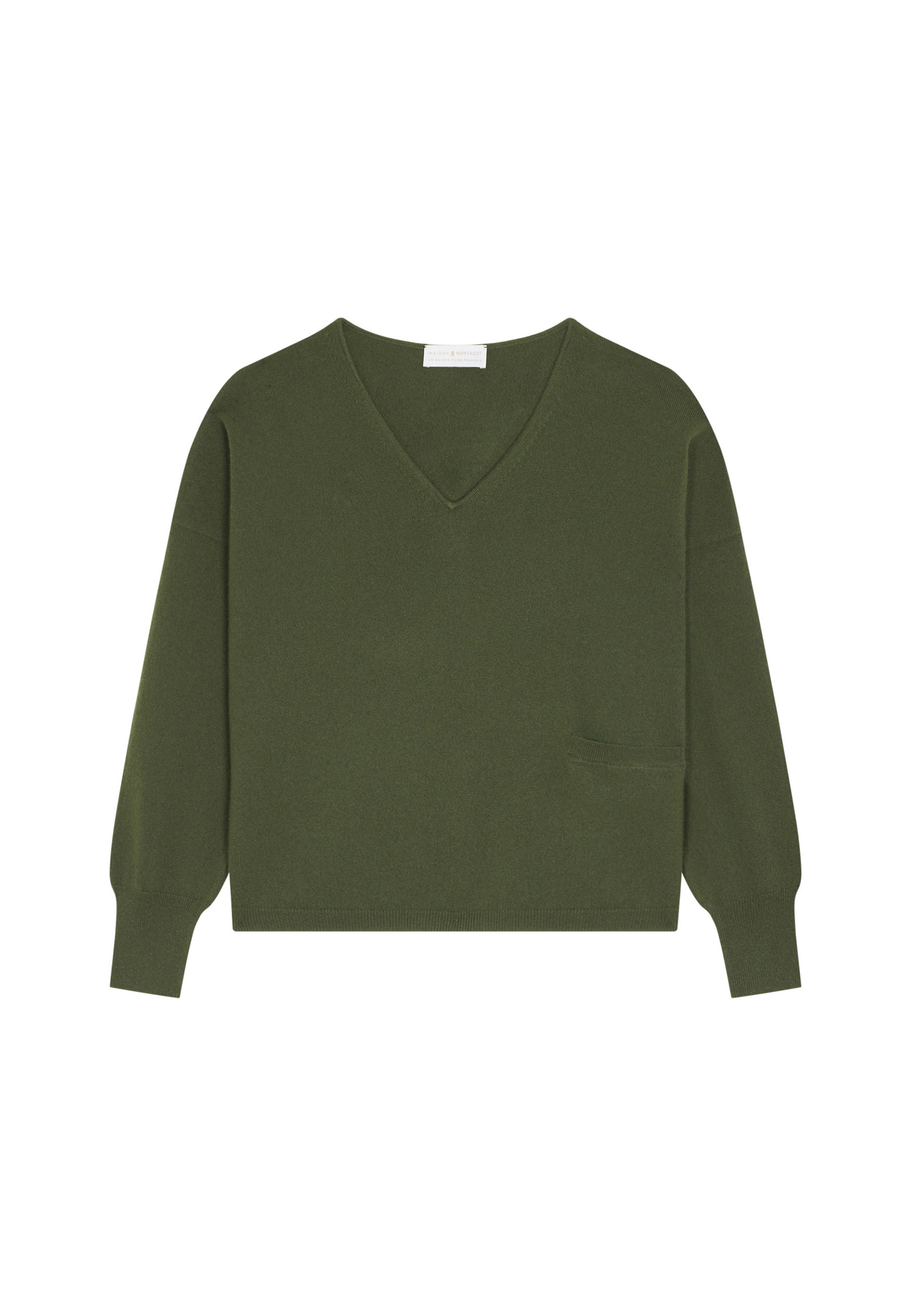 Short cashmere sweater with pocket - Balba