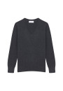 Pull col V en cachemire - Abel 7852 celadon - 94 Vert amande
