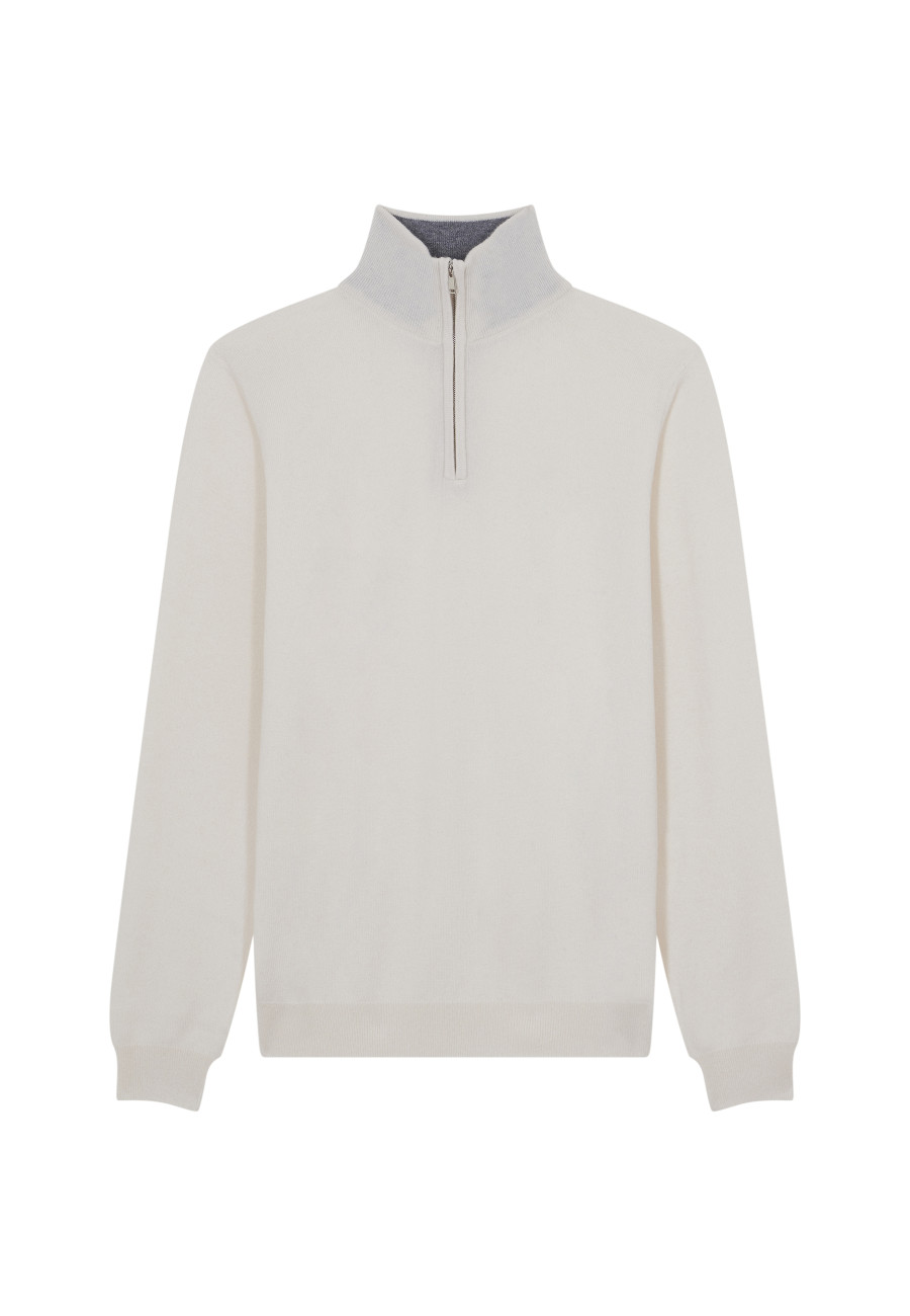 Cashmere sweater with trucker collar - Emile