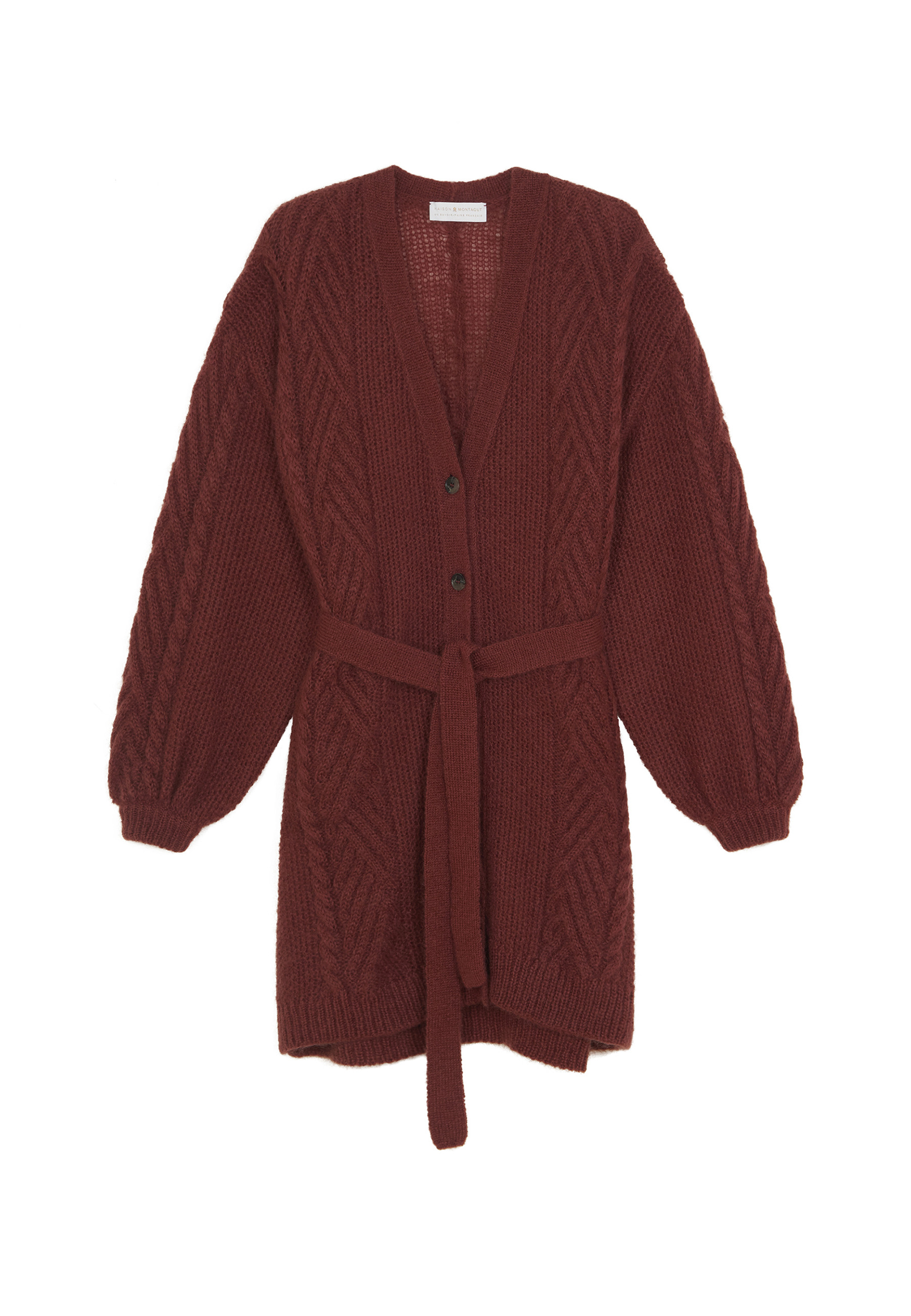 Balloon sleeve buttoned mohair coat - Galilee