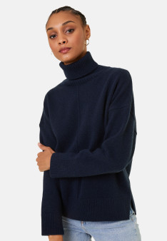 Turtleneck sweater with cashmere slits - Adena