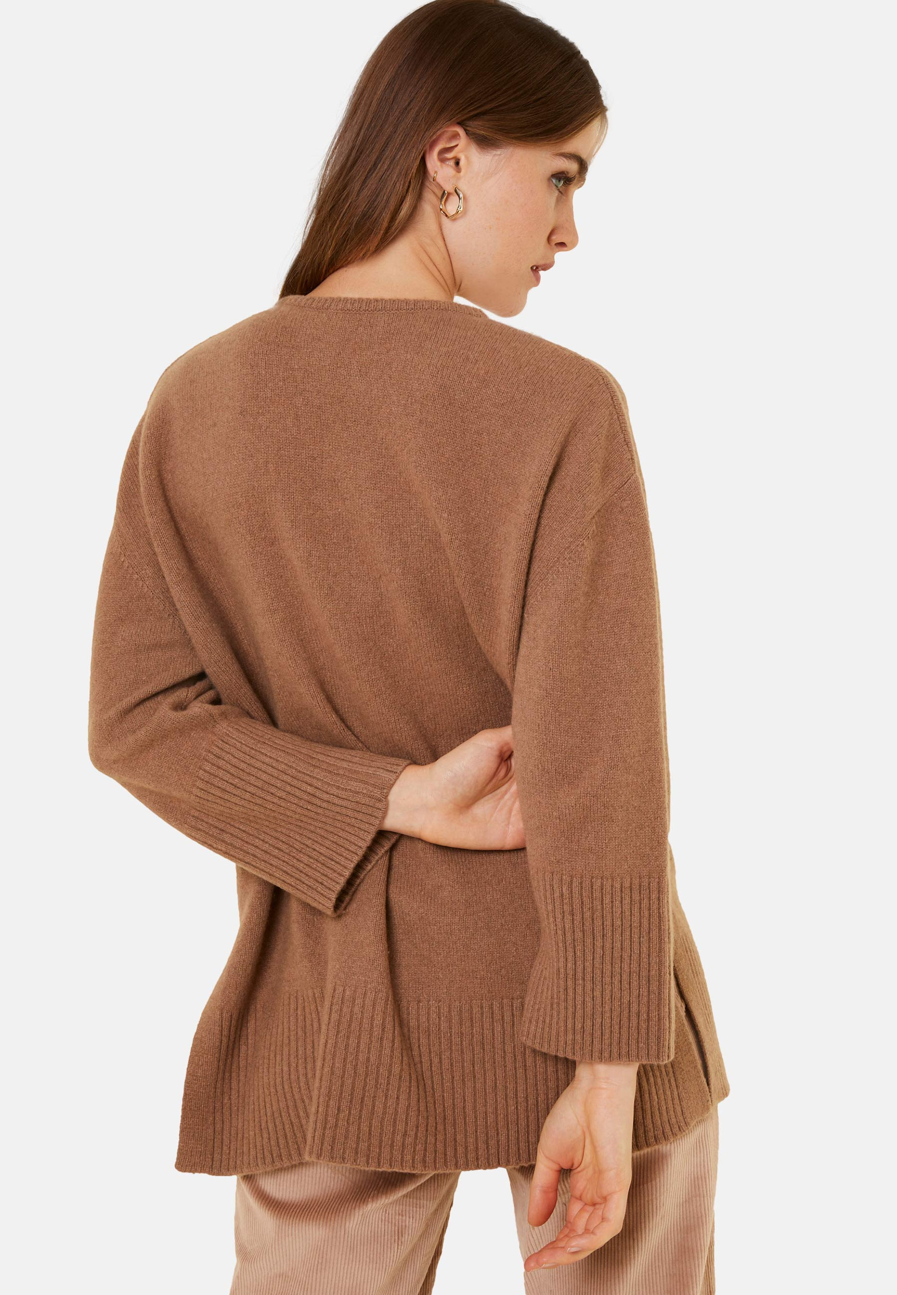 Pull ample à fentes en cachemire et laine recyclés - Darius