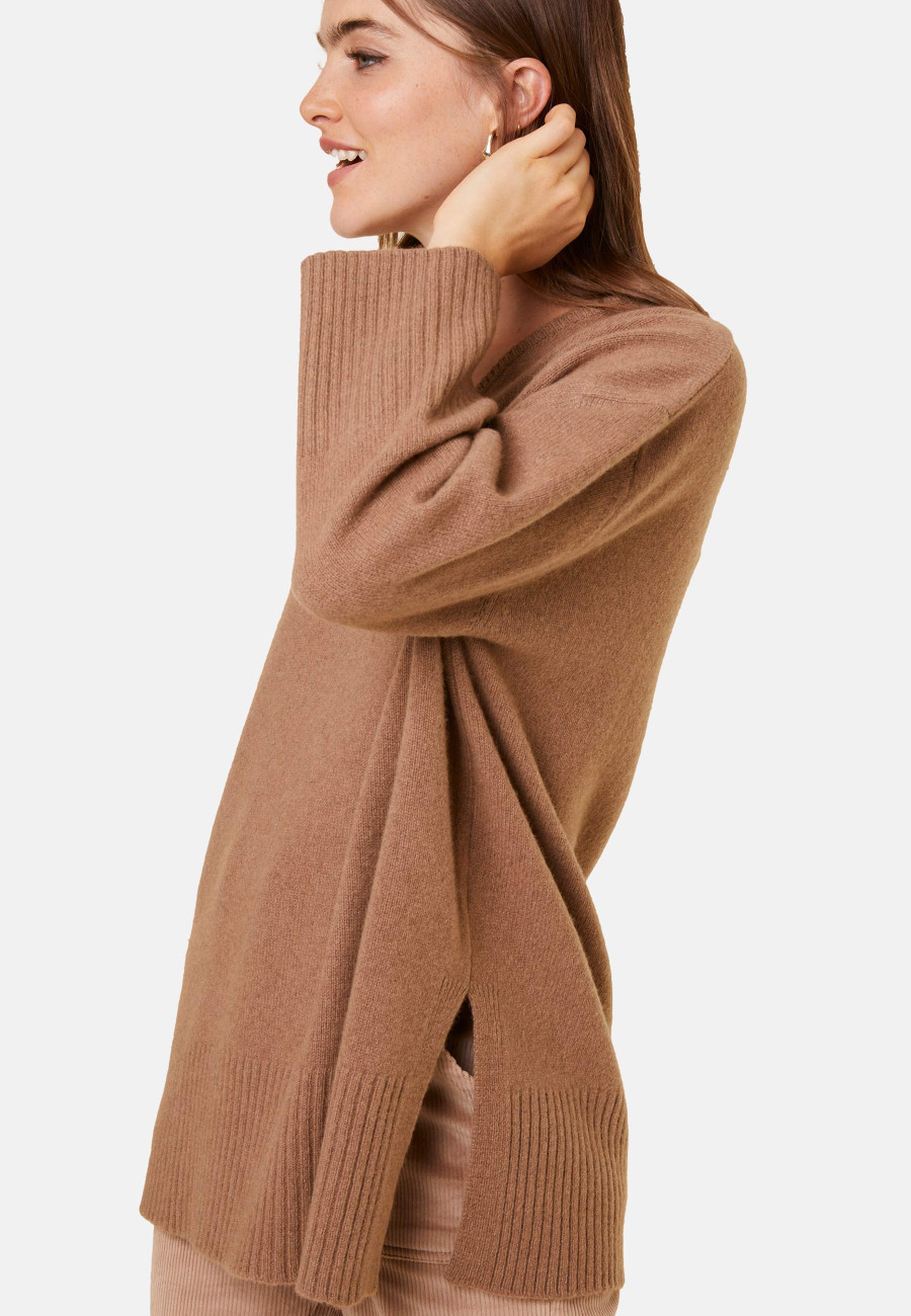 Loose sweater with slits in a cashmere blend - Darius