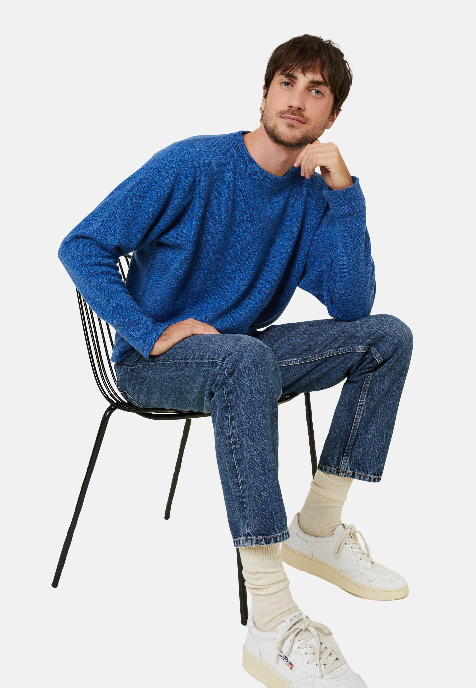 Pull col rond en laine et cachemire - Fado