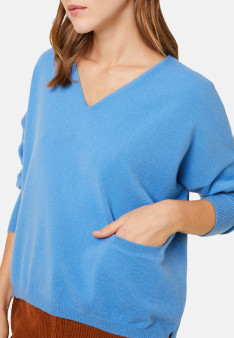 Pull court en cachemire avec poche - Balba
