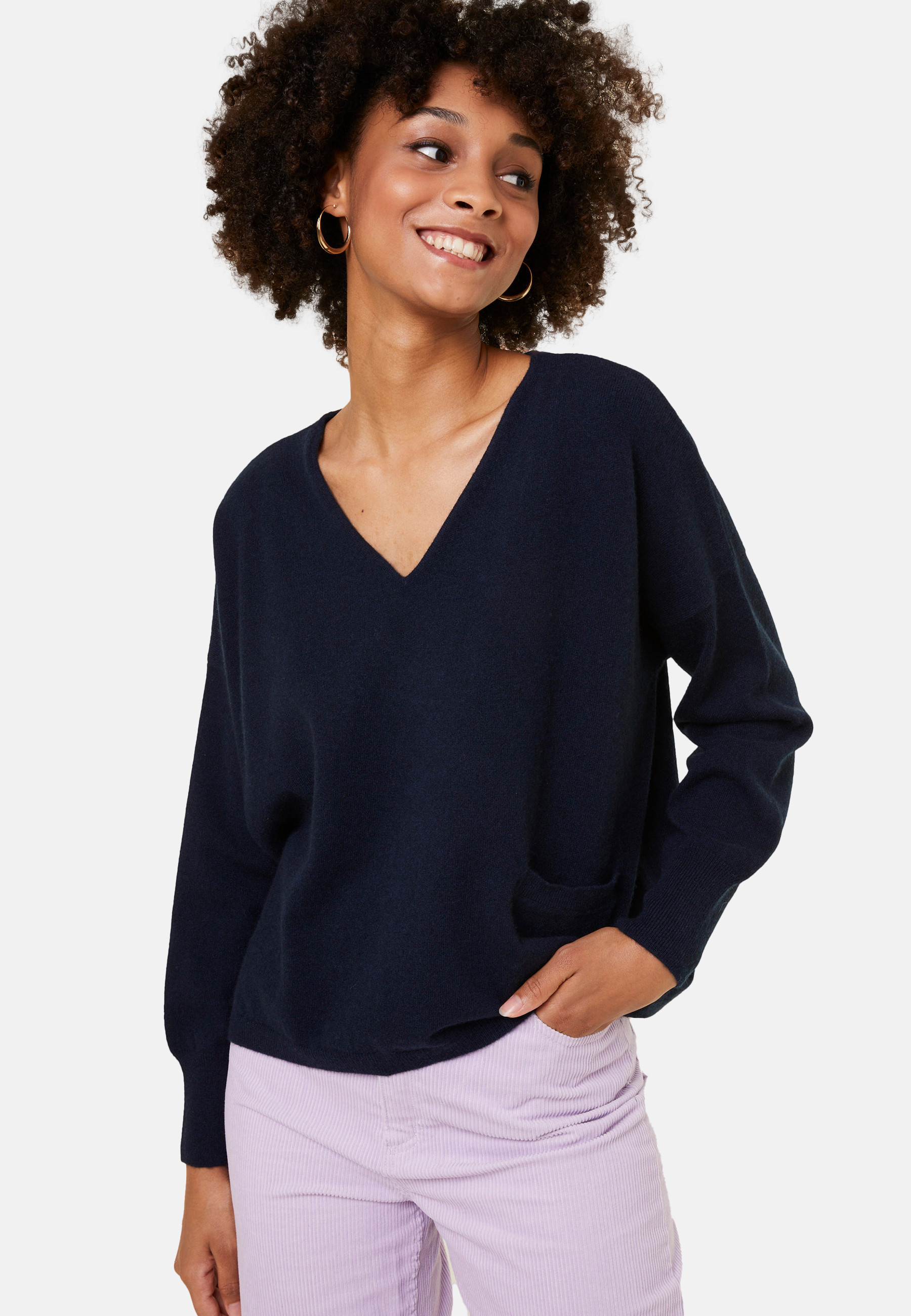 Pull court en cachemire avec poche - Balba