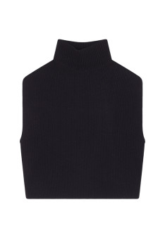 Sleeveless high-neck sweater in recycled cashmere and wool - Dalya
