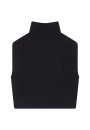 Sleeveless high-neck sweater in recycled cashmere and wool - Dalya