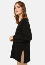 Pull ample à fentes en cachemire et laine recyclés - Darius 7810 noir - 01 Noir