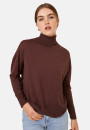 Merino wool turtleneck sweater with slits - Amy