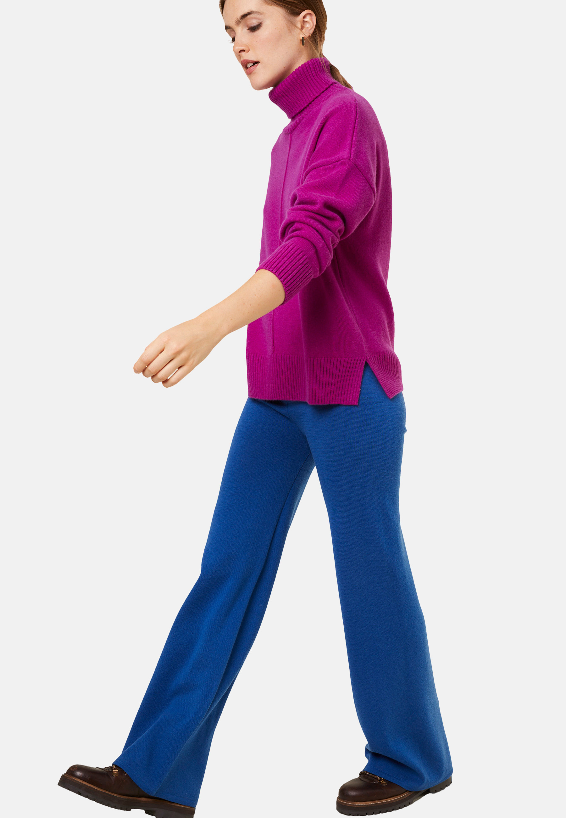 Pantalon à poches en laine mérinos - Gaetane