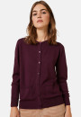 Cardigan boutonné col rond à poches en laine mérinos - Amalia